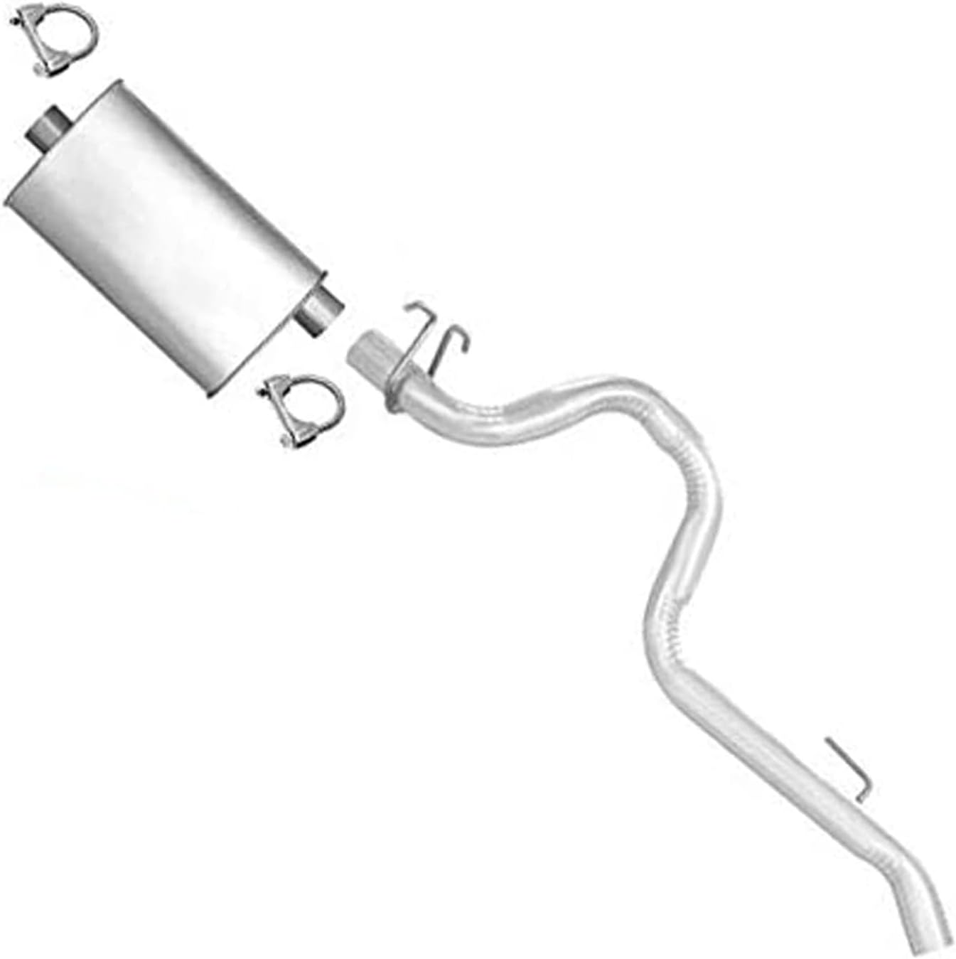 Nuevo silenciador y abrazaderas de tubo de cola fabricadas en Estados Unidos pieza de repuesto para Jeep Wrangler 2.5L 1993-1995