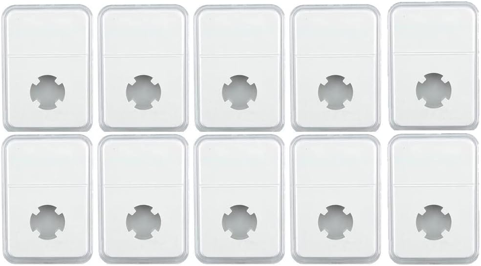 Paquete de 10 soportes protectores de monedas de 0.709 in para caja de colección de grado NGC PCGS