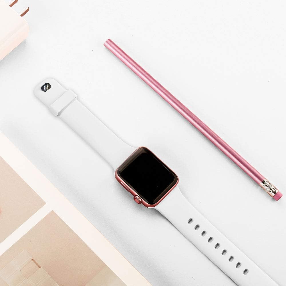 Correa deportiva compatible con Apple Watch de 38 mm, 41 mm, 40 mm, 45 mm, 44 mm y 42mm, correa de repuesto de silicona suave compatible con iWatch
