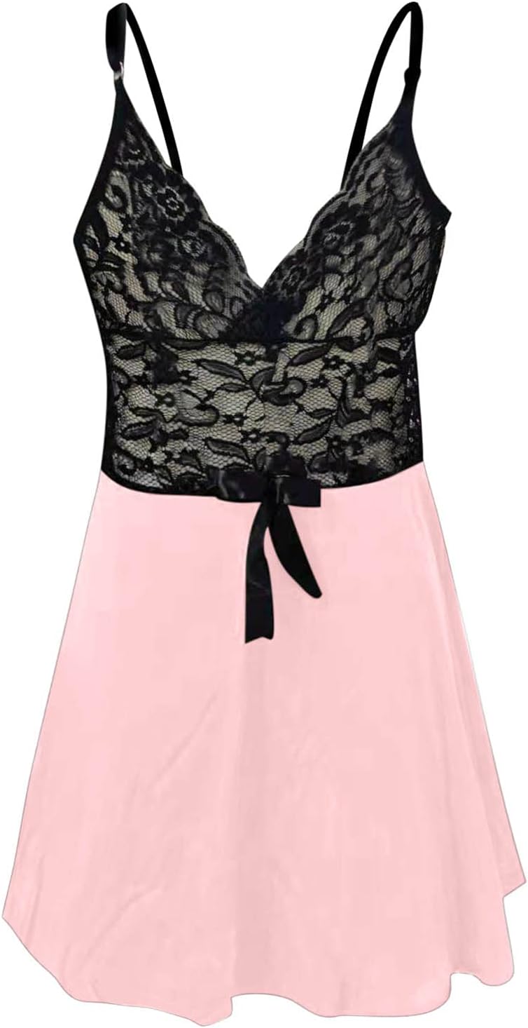 Pijama de seda sexy de dos piezas para mujer, transpirable, cómodo, lencería sexy para el sexo, juego travieso, ropa de dormir 6
