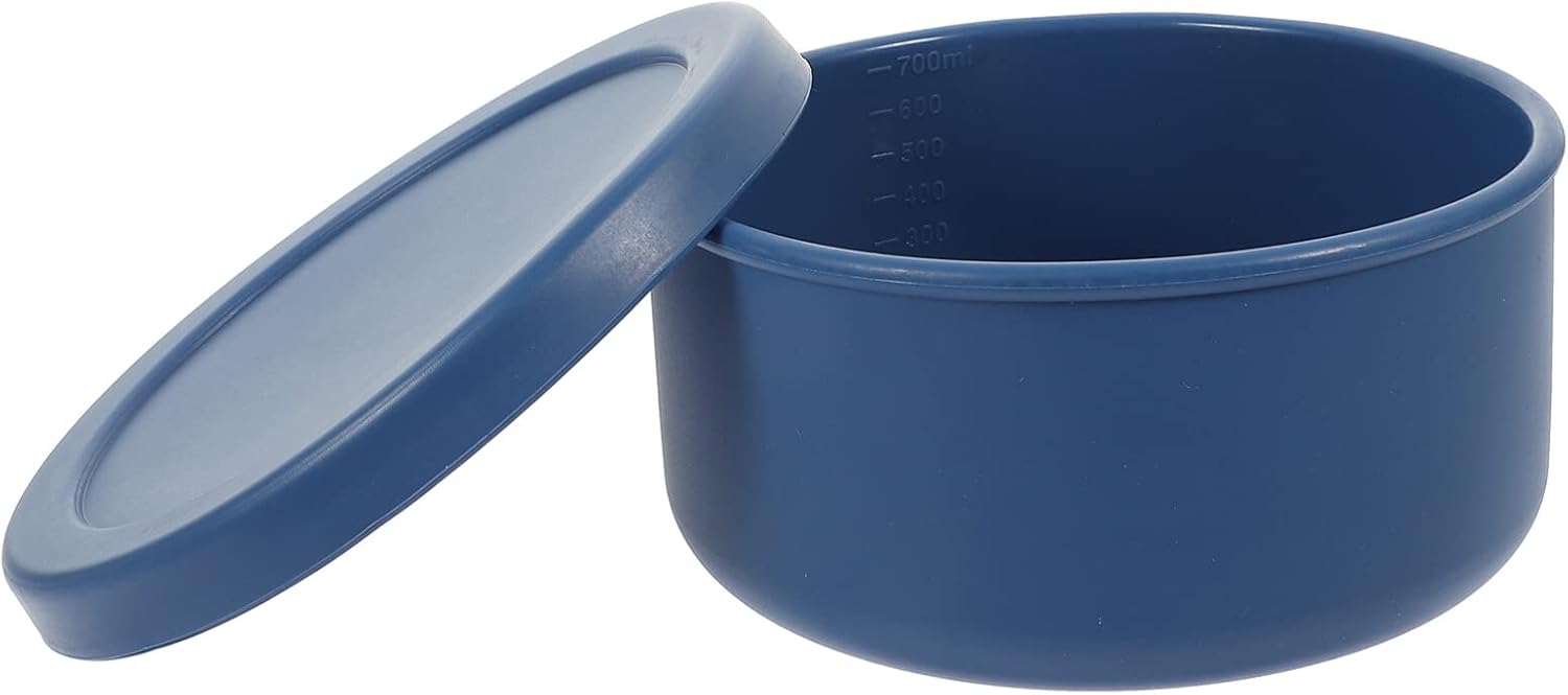 Tofficu Cuenco de masa de silicona Caja de masa para pizza, caja de prueba de masa para el hogar (23.7 fl oz, azul