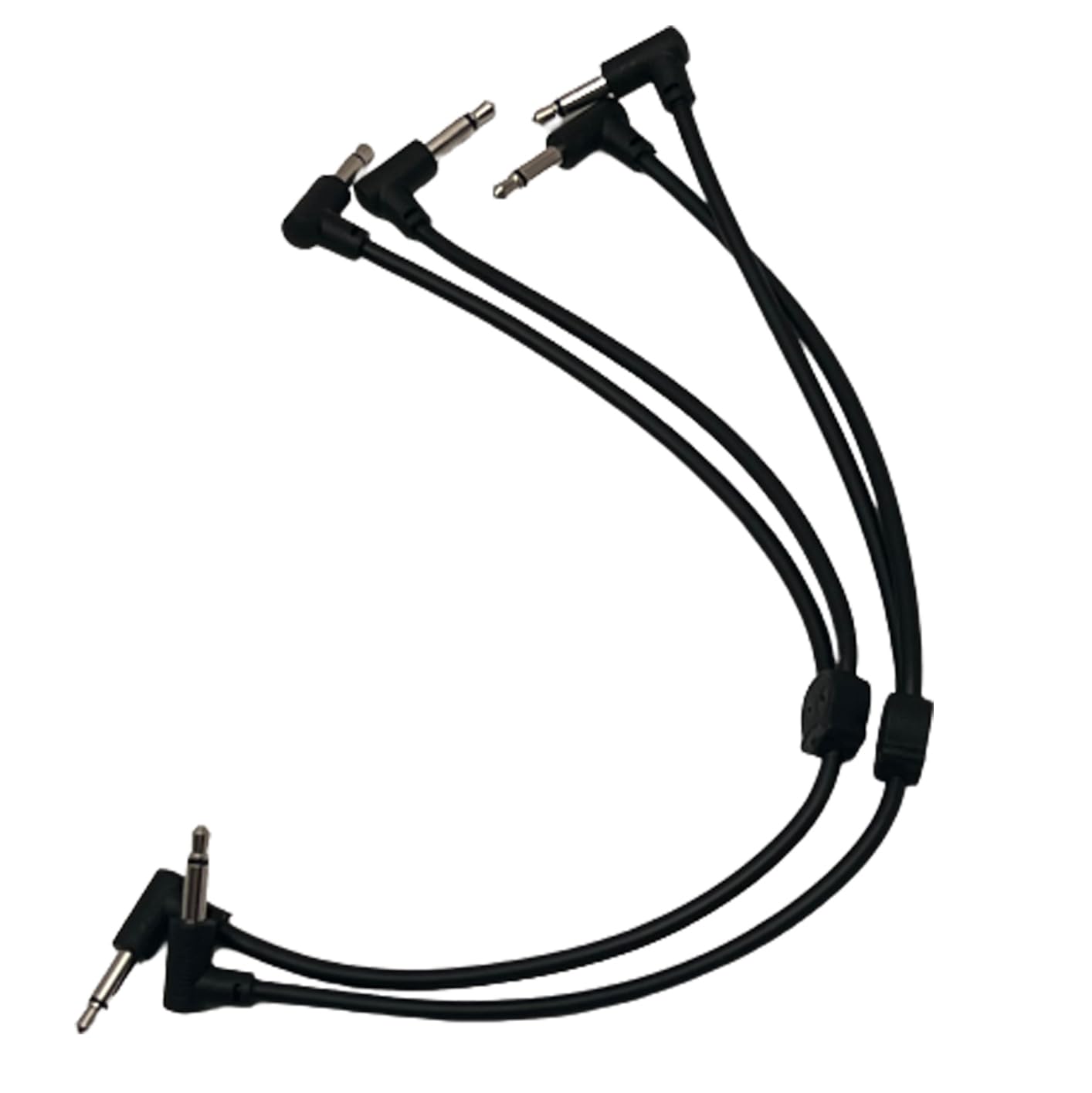 Starving Students Music Supplies Luigi’s M-Doppio Mini Y – Cables de conexión modulares en ángulo recto, 5.9 in x 5.9 in, 2 unidades (negro) –