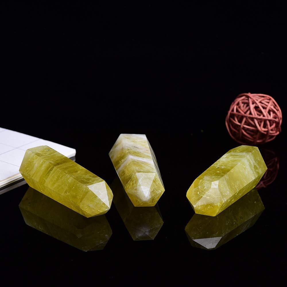 Runyangshi – 8 varitas curativas de cristal natural, varitas de cristal curativo de un solo punto, piedras de chakra reiki de 6 facetas, prisma de
