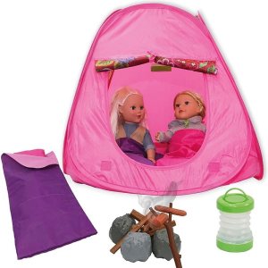 My Girl Juego de tienda de campaña con accesorios para muñecas de 18 pulgadas, tienda plegable emergente, saco de dormir para muñecas, linterna de My Girl Juego de tienda de campaña con accesorios para muñecas de 18 pulgadas, tienda plegable emergente, saco de dormir para muñecas, linterna de