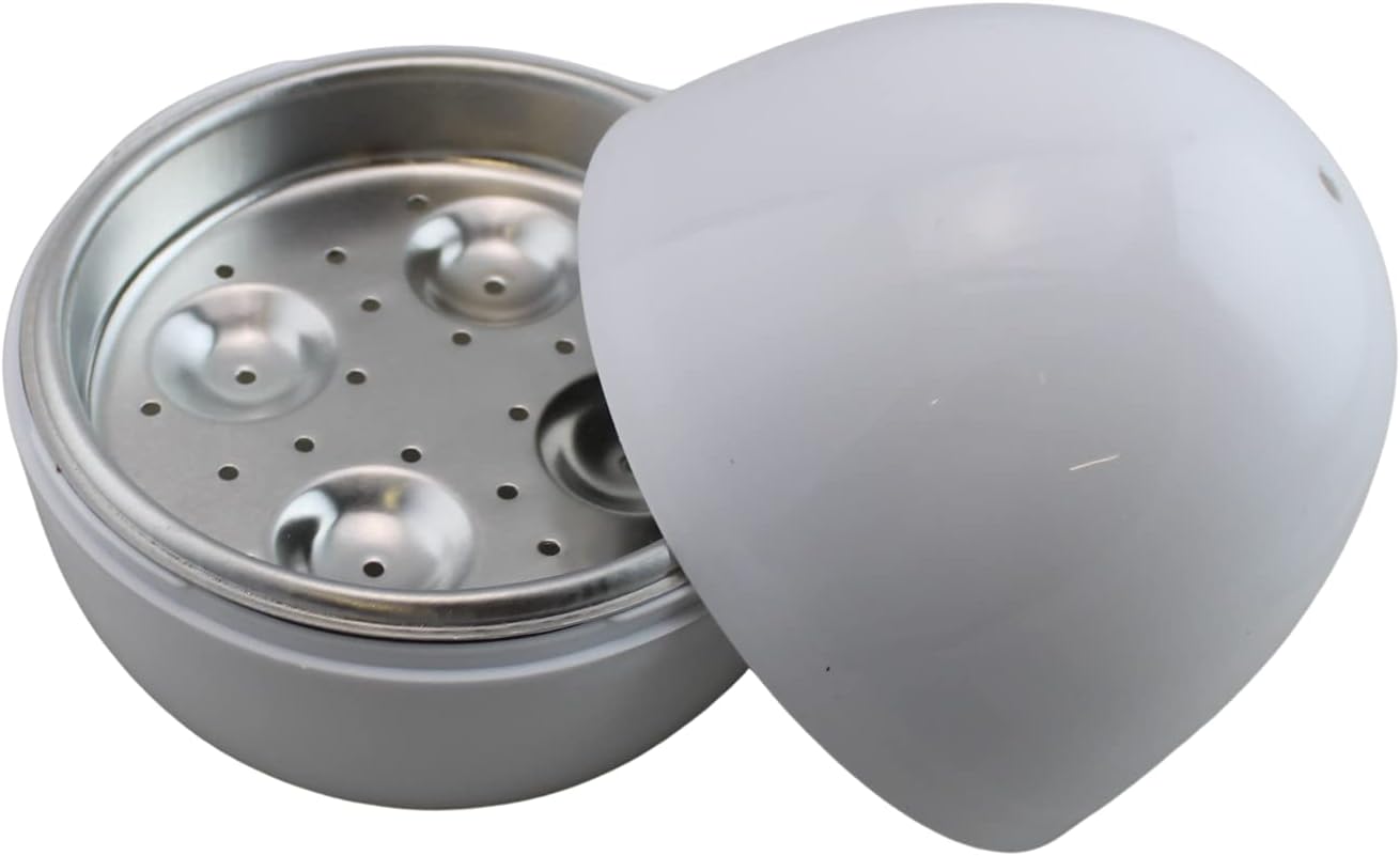 Huevos duros o blandos para microondas, sin BPA, para cocinar hasta 4 huevos en minutos, de grado alimenticio