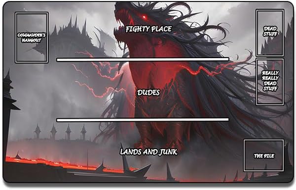 Tapete de juego MTG, tapete de juego TCG con patrón de dragón, tapete de juego MTG con zonas para juego de cartas intercambiables, tapetes de juego