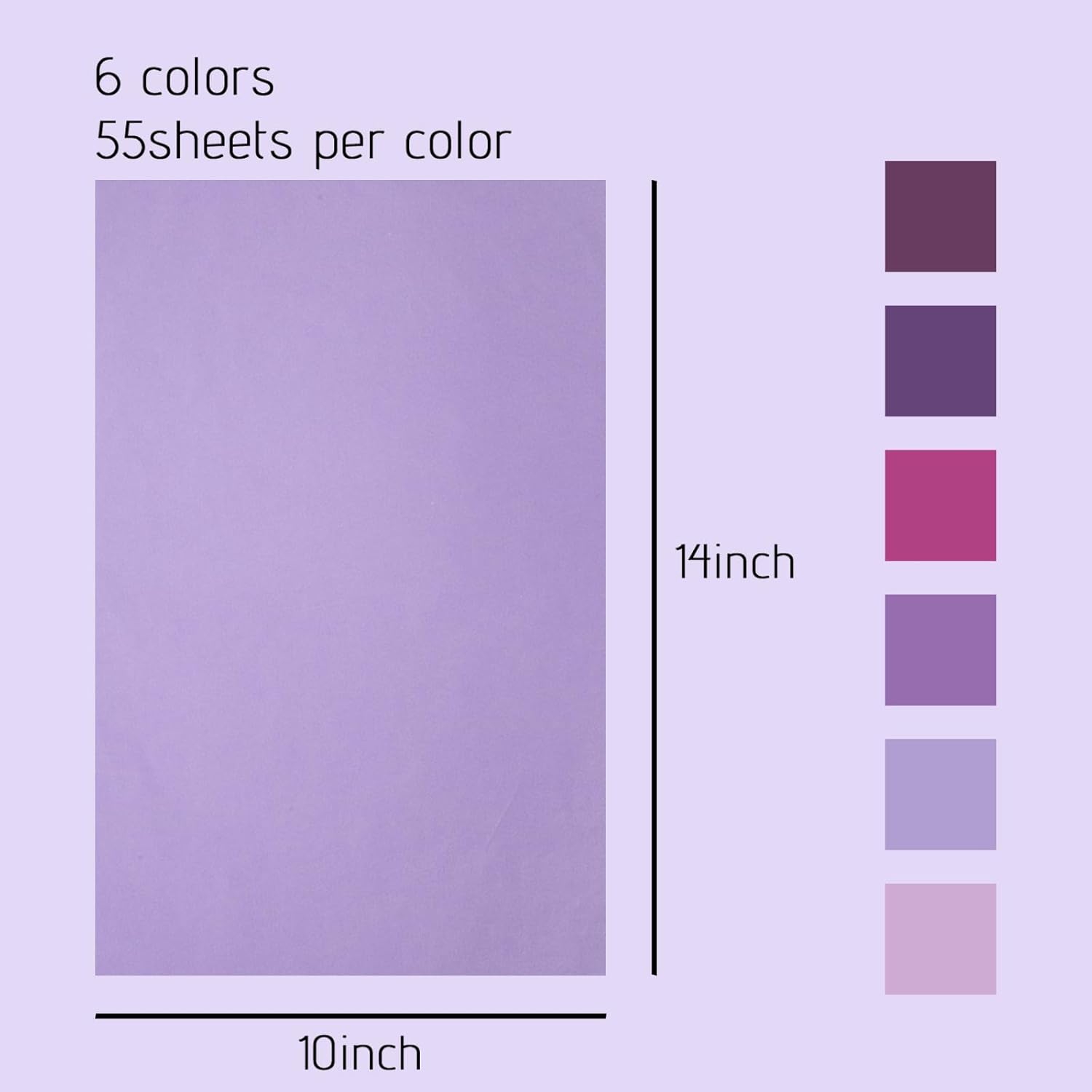 Koogel 330 hojas de papel de seda morado, papel de seda de Halloween para bolsas de regalo, 14 x 10 pulgadas, papel de regalo para manualidades,