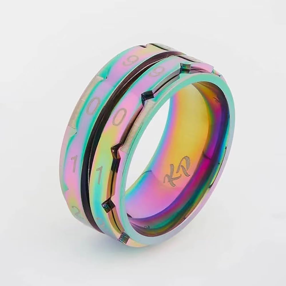 Yarn Ave Anillo de contador de filas de arco iris, accesorio de herramienta útil para tejer y ganchillo, herramienta manual de seguimiento de