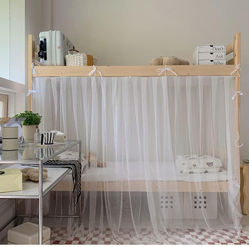 SCMTYWCQ 4 postes esquineros para dormitorio de estudiantes, litera, mosquitera, para cama de estudiantes, cortinas de cama para dormitorio de