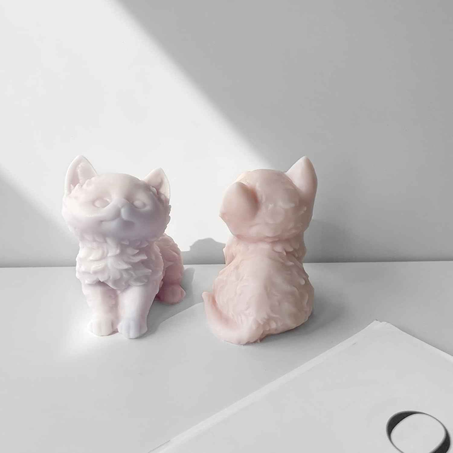 Moldes para velas de gato sentado, molde de silicona de animales 3D para hacer velas, bricolaje hecho a mano, jabón hecho a mano, molde de resina