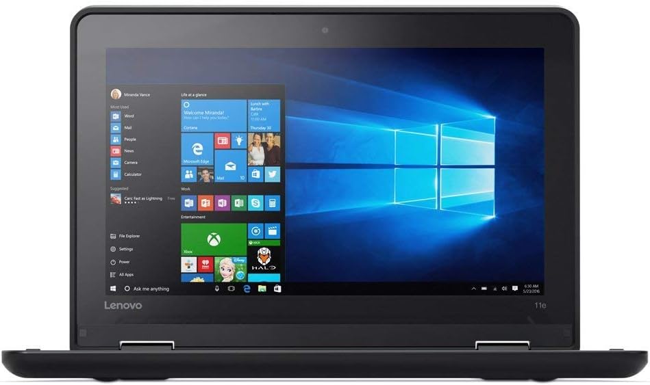 Lenovo Thinkpad Yoga 11e Laptop con pantalla táctil de 11.6 pulgadas, procesador Intel Quad Core, unidad de estado sólido de 4 GB DDR3 RAM, cámara