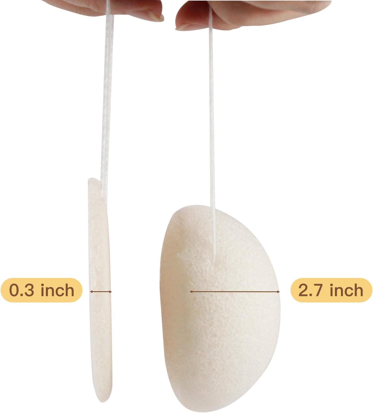 Spunspon Konjac – Juego de esponjas faciales orgánicas exfoliantes, exfoliantes faciales suaves diarios, cuidado de la piel, esponja de limpieza