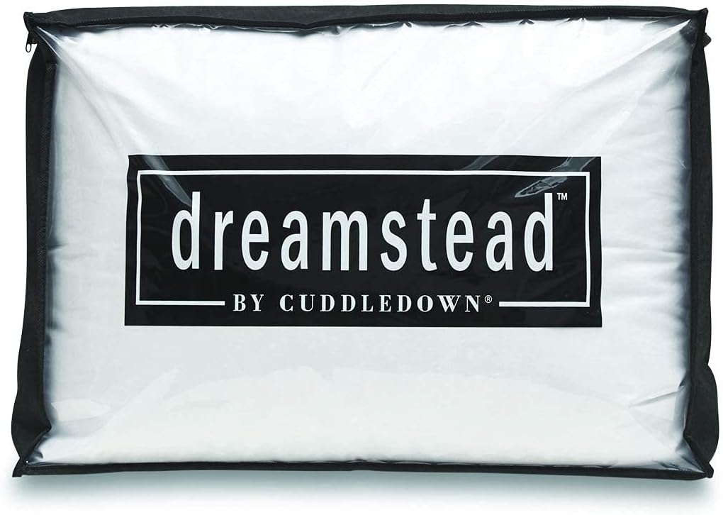 Cuddledown Dreamstead Almohada de dormir alternativa de plumón prémium  Relleno sintético  235 hilos 100% algodón percal  Hipoalergénico  Hecho a