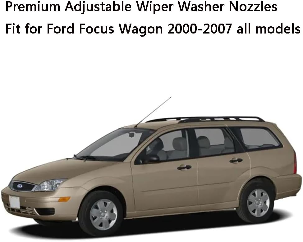 YS4Z-17603-EA – Boquillas de limpiaparabrisas ajustables de alta calidad para Ford Focus 2000 01 02 03 04 05 06 2007, repuesto directo  Fácil de