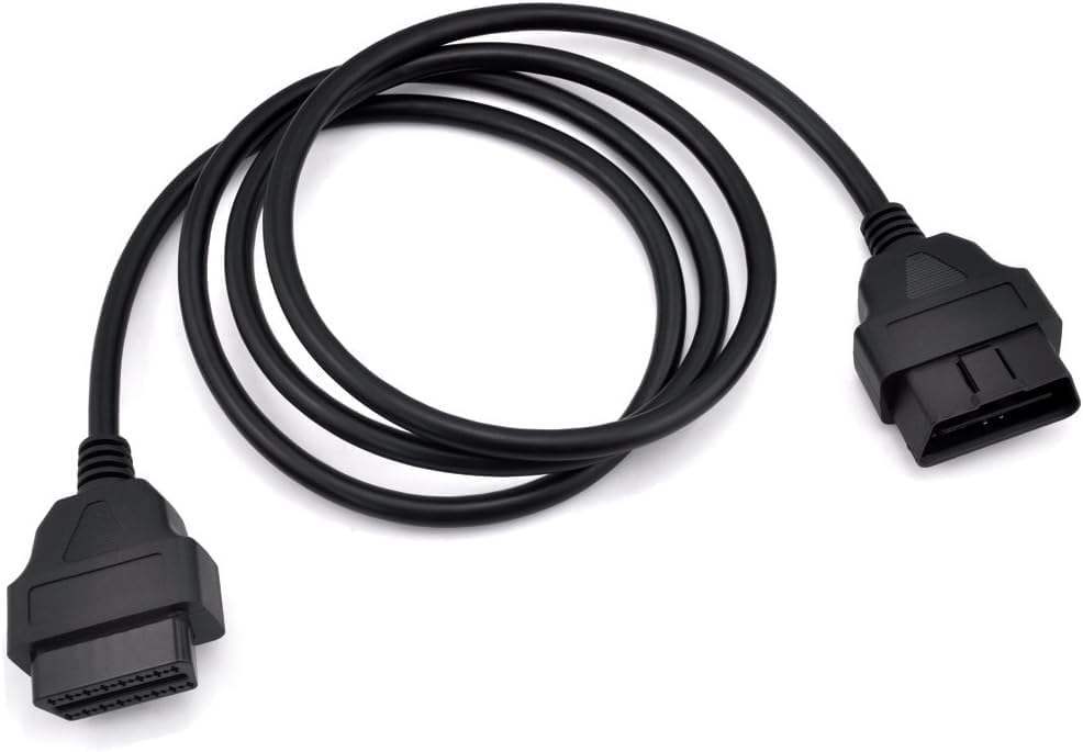 Cable de extensión OBD2 para todos los lector de códigos y herramienta de escaneo de diagnóstico, adaptador de cable extensor de diagnóstico de 5
