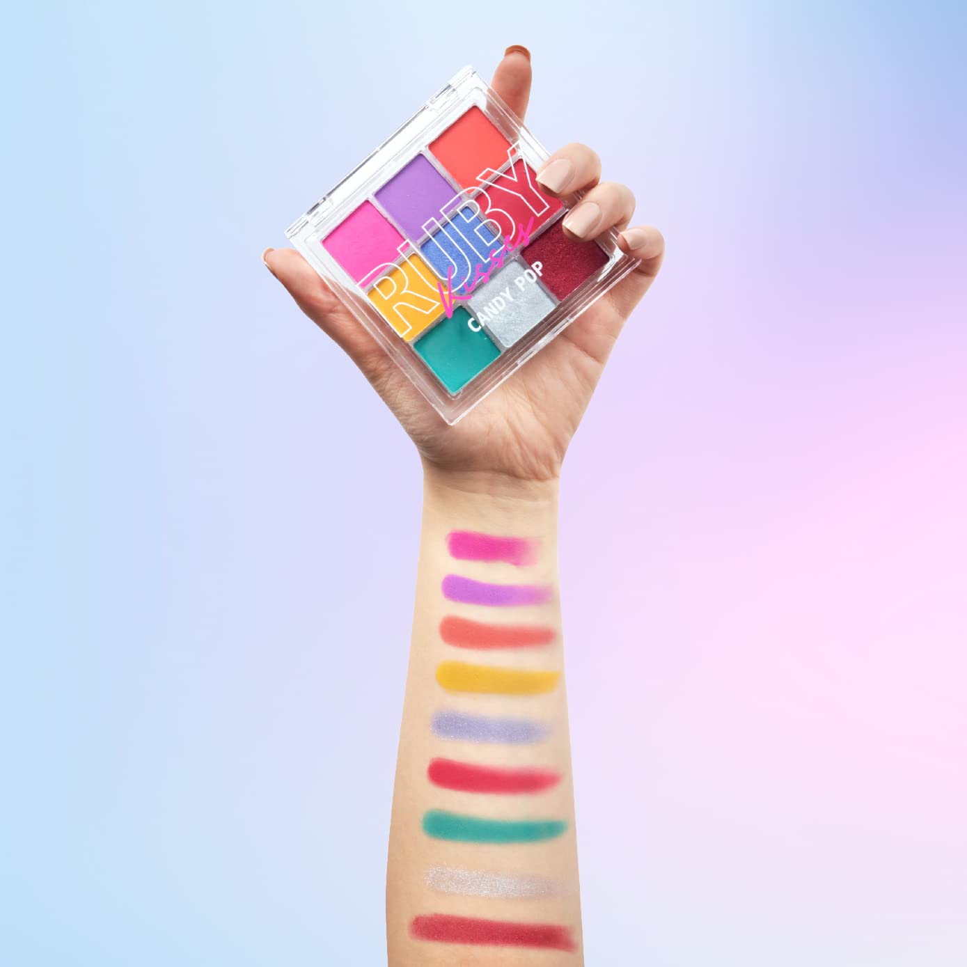 Ruby Kisses Paleta de sombras de ojos altamente pigmentado maquillaje de ojos 9 tonos mate brillante paleta de sombra de ojos metálica, maquillaje