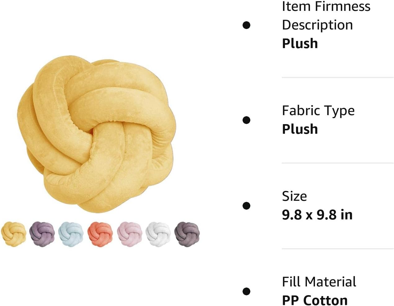 Almohada corta de felpa con nudo, almohada de cintura para decoración del hogar, cojín de felpa para sofá, automóvil, decoración de oficina,