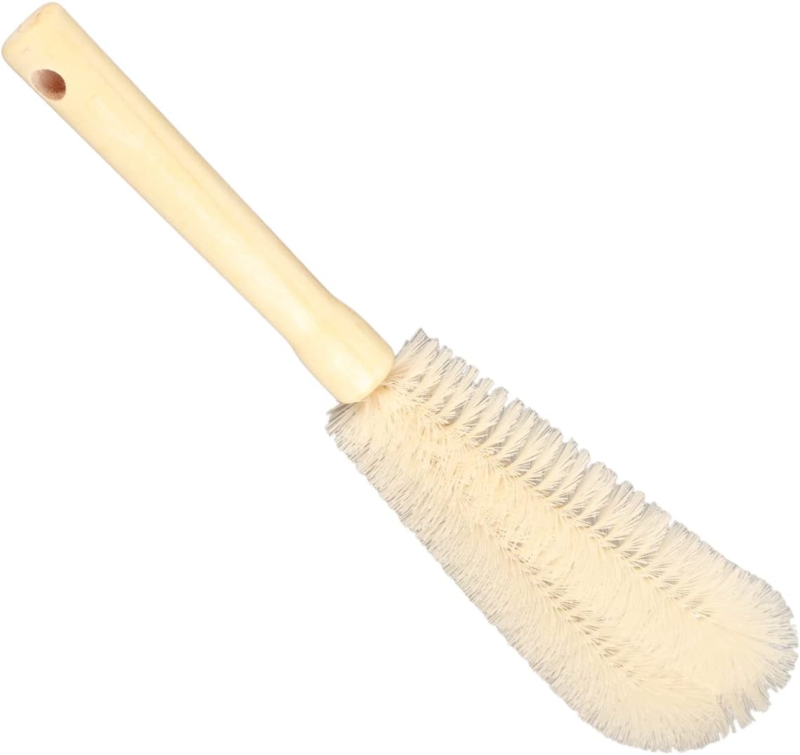 Cepillo limpiador de botellas con mango largo de madera, cepillo para botella de agua, cepillo de cocina para biberón, taza, jarra, tetera, botellas