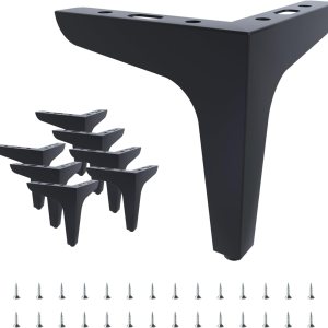 Patas de metal para muebles de 5 pulgadas, 8 piezas de estilo moderno, patas triangulares, patas de sofá, patas de silla, patas de repuesto para Patas de metal para muebles de 5 pulgadas, 8 piezas de estilo moderno, patas triangulares, patas de sofá, patas de silla, patas de repuesto para