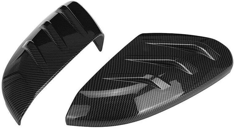 Tapa de espejo estilo Mugen compatible con Honda Civic 10th 2016-2021, cubierta de espejo lateral tipo complemento (patrón de fibra de carbono)