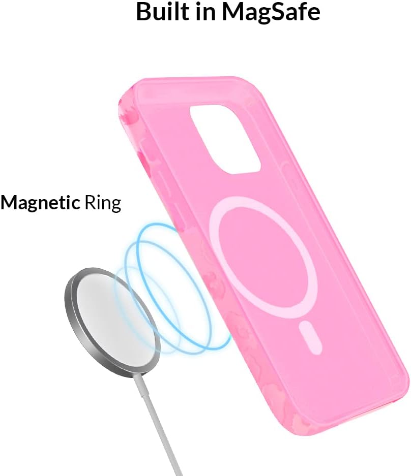 Velvet Caviar Funda diseñada para iPhone 13 Pro, probada en caídas de 8 pies, compatible con MagSafe, bonita funda protectora de guepardo para