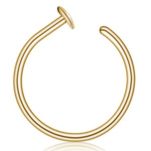 Gold Silver Small thin nose ring hoop 20G 20 22 gauge stud nostril piercing jewelry for Women, 14k Gold filled or 925 sterling silver nose hoop (14k Gold Silver Small thin nose ring hoop 20G 20 22 gauge stud nostril piercing jewelry for Women, 14k Gold filled or 925 sterling silver nose hoop (14k
