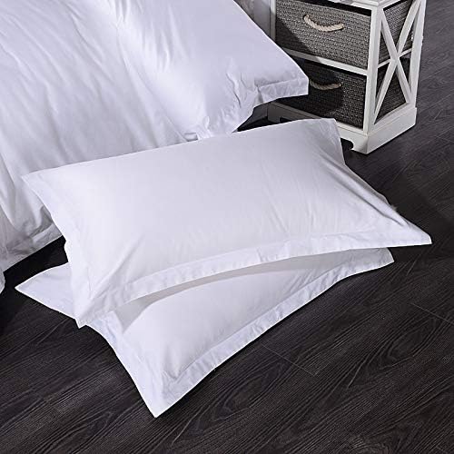 Funda para almohada 100 % algodón de 300 hilos, funda para almohada, funda para cojín, con cremallera, solo funda, sin inserto