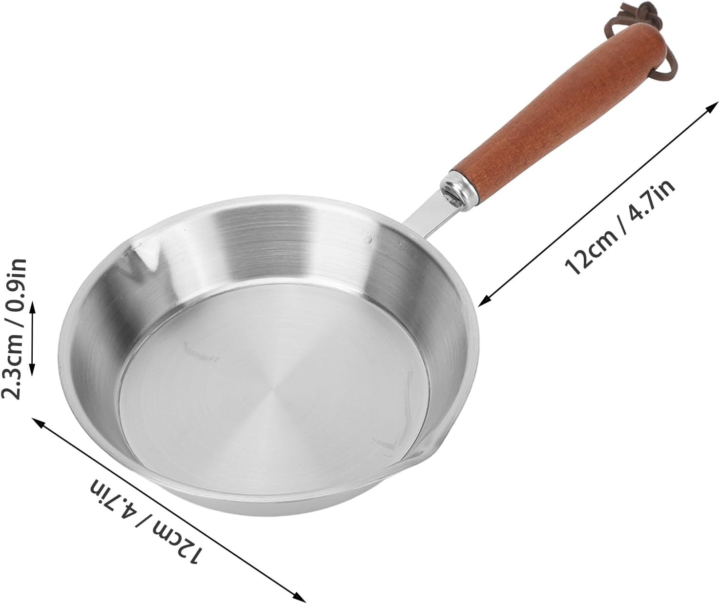 Sartén, fácil calentamiento uniforme sartén para cocina de inducción de restaurante (4.7 in)