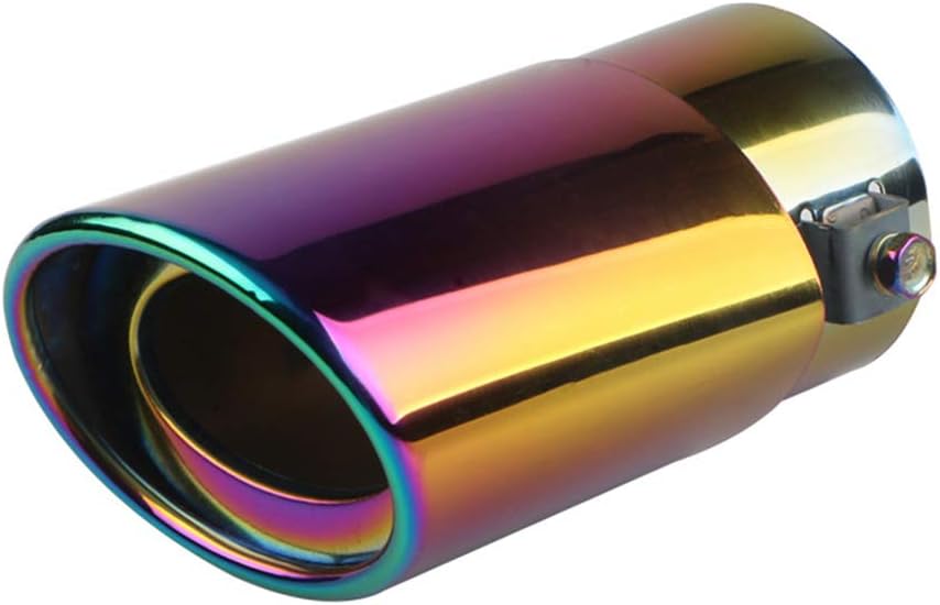 idain Tubos de punta de silenciador de cola de escape de automóvil de acero inoxidable de tipo recto universal para tubos de 1.5 a 2.1 pulgadas de