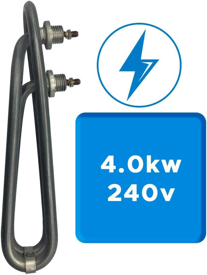 7″ 4.0kw 240v Titanium Flo-Thru Universal Calentador Elemento Reemplazo Calefacción de la tina caliente