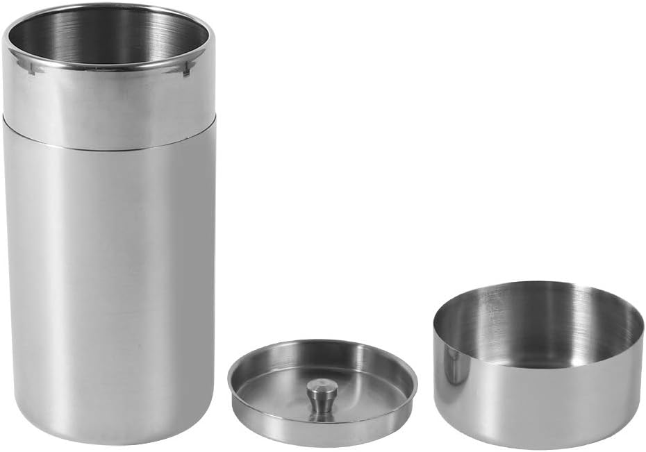 Recipiente pequeño de lata de té, recipiente de acero inoxidable para café y té, contenedor de almacenamiento de té de hojas sueltas, portátil con