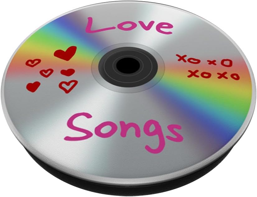 Love Songs CD Retro Compact Disc Vintage 80s 90s Music Hits PopSockets intercambiables PopGrip
