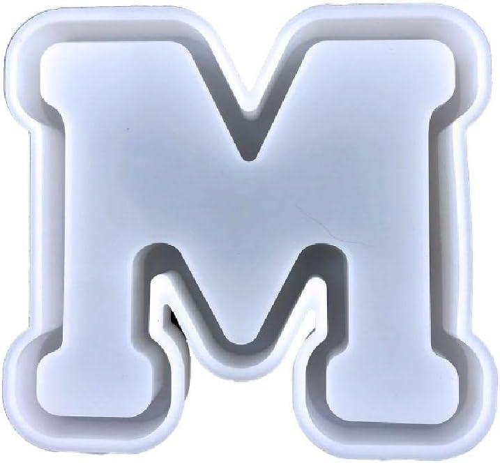 Grande ABC para caja de almacenamiento de letras M, molde organizador de molde de resina para joyería de bricolaje C caja de almacenamiento de