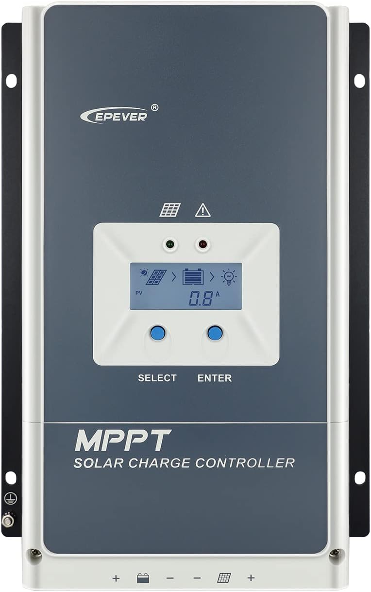 EPEVER Tracer 60A MPPT Controlador de carga solar 150V Max PV para litio LiFePO4, AGM, plomo ácido y más