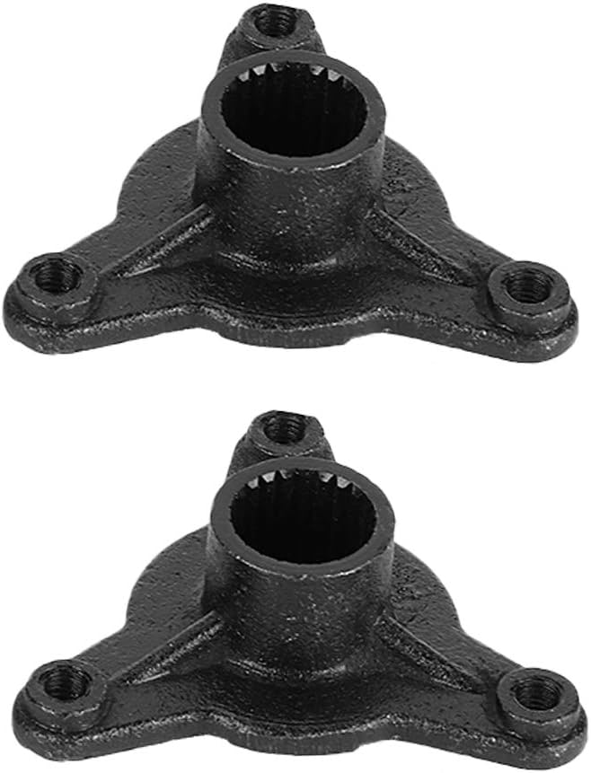 Qiilu 1 par de bujes de eje de rueda trasera, 3.071 in 23T Spline 3 pernos de rueda trasera Hub para 110cc ATV507 ATV516F ATV517F ATV Go Kart
