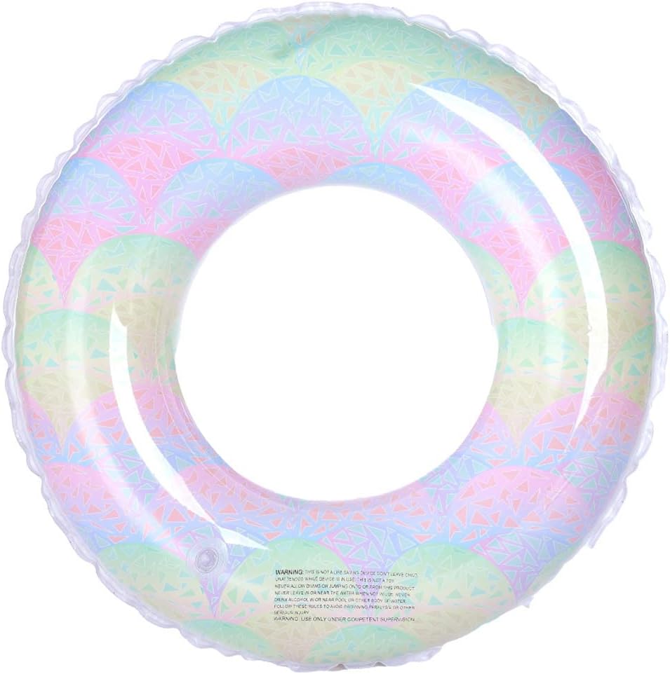 ZaH Anillo de natación para adultos y niños, patrón de impresión, juguetes de piscina, vacaciones de verano, tubo inflable de natación