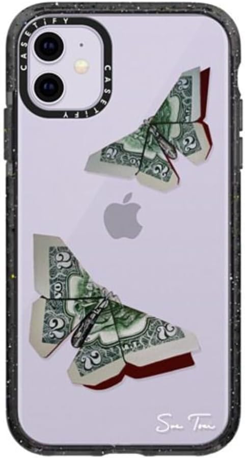 CASETiFY Funda Impact para iPhone 11, color negro transparente