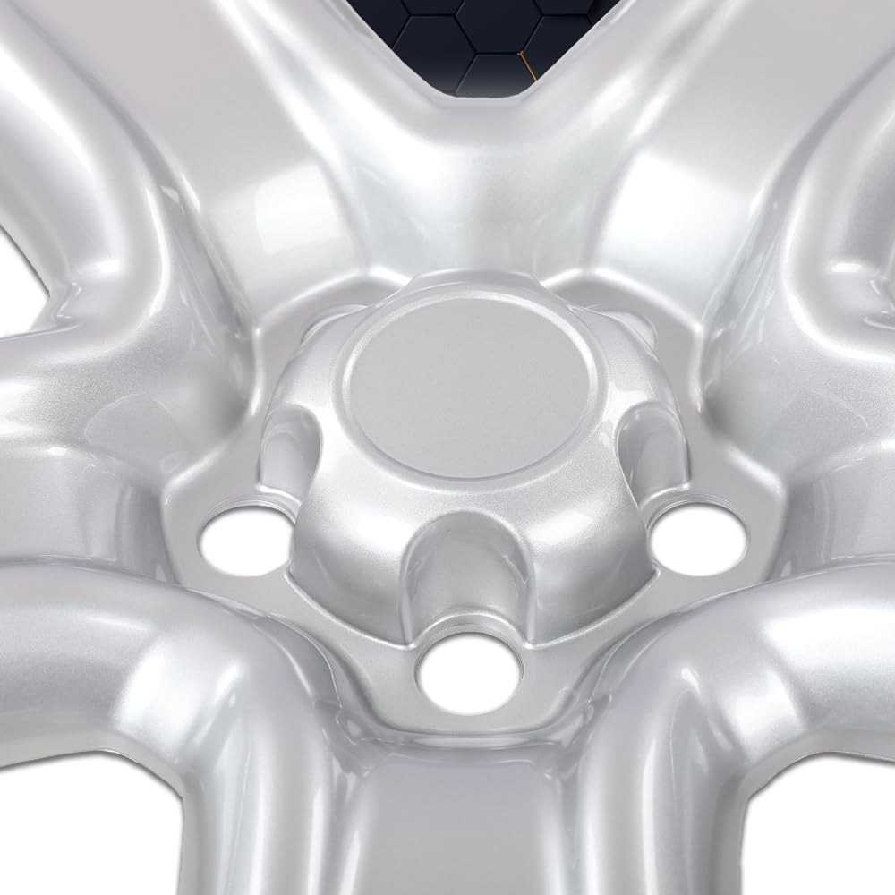 PIT66 Tapacubos compatible con Toyota RAV4 2006-2011 17×6-12  2012 Toyota RAV4 (Gasolina) 17×6-12 cubierta de tapa de cubo de rueda, piel plateada,