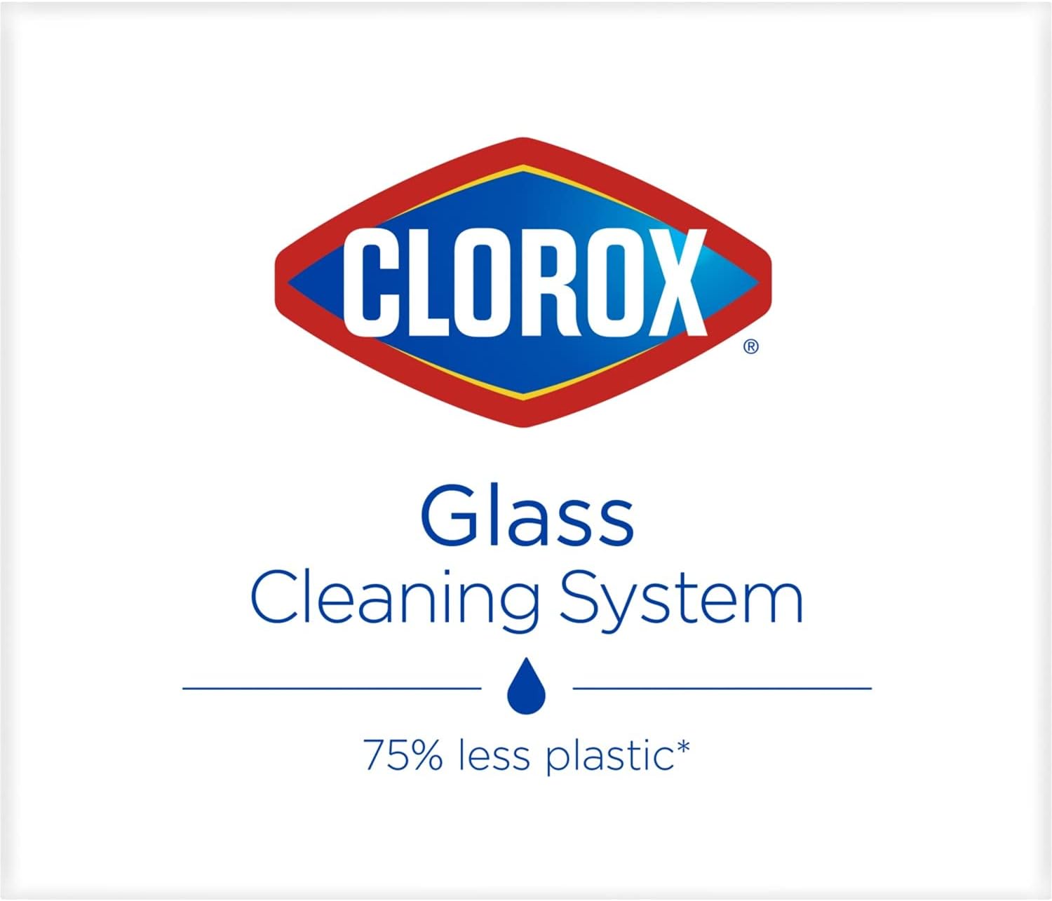 Clorox Glass Cleaner Cleaning System with one Reusable Bottle Plus 2 Refill Cartridges, Household Essentials, 3 Piece Set