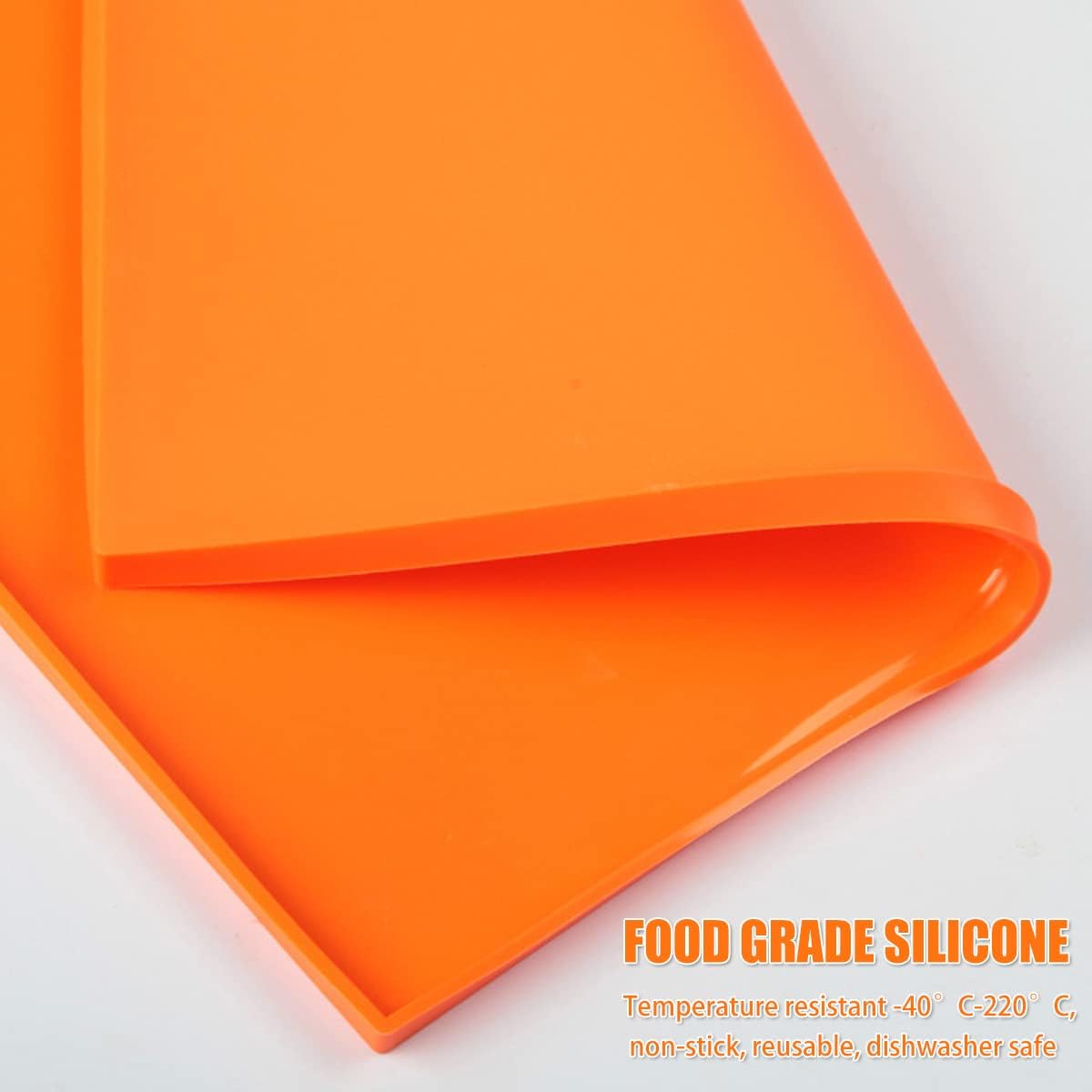 4 hojas deshidratadoras de silicona con borde para frutas, cuero, frutas, carne, verduras, hierbas, bandejas deshidratadoras antiadherentes con