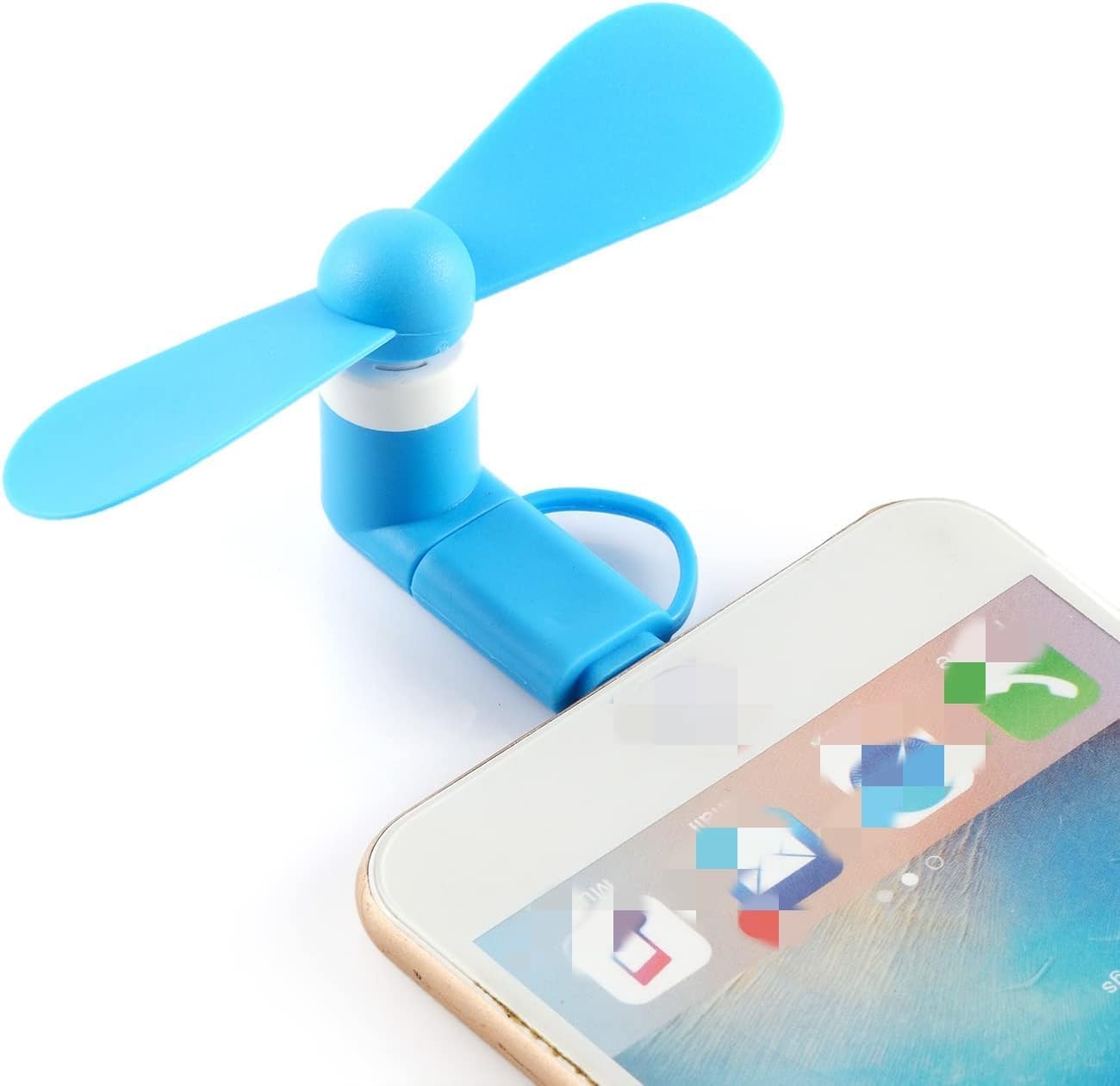 Mini ventilador de teléfono celular, 6 paquetes de ventiladores 2 en 1 para teléfonos móviles compatibles con iPhoneiPadAndroid SmartphoneTablet