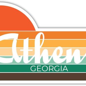 Athens Georgia – Imán para nevera (4 x 2.25 pulgadas), diseño estético retro vintage de los años 70 Athens Georgia – Imán para nevera (4 x 2.25 pulgadas), diseño estético retro vintage de los años 70