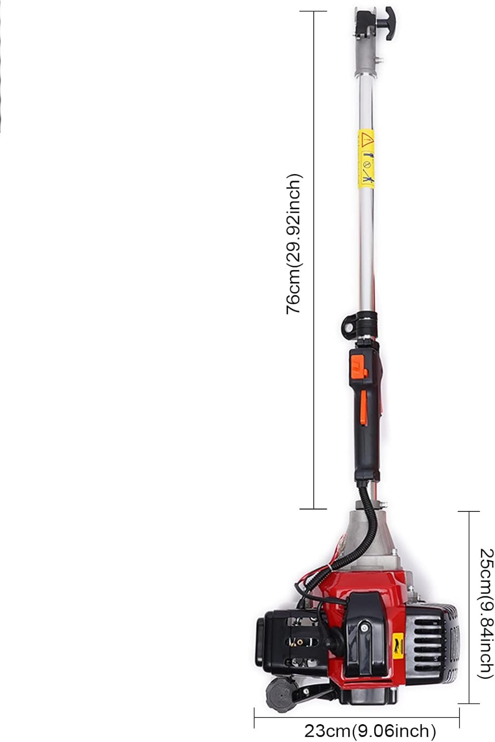 Cortadora de césped inalámbrica de 2 tiempos de 52 cc, cortadora de césped inalámbrica 1.7 kw 6500-8500 rmin, 2 ciclos de servicio extremo