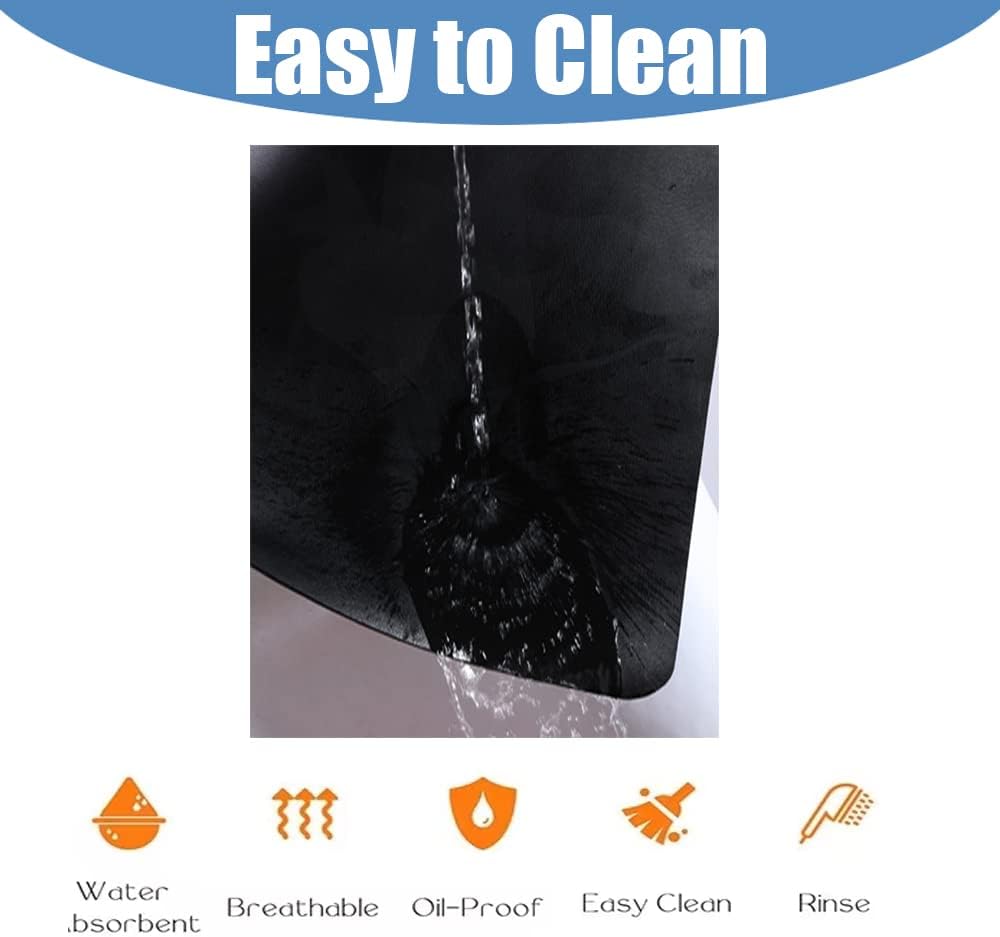 TCASH Tapete de secado de platos para encimera de cocina, tapete de drenaje de cocina, almohadilla antideslizante para secar platos con parte