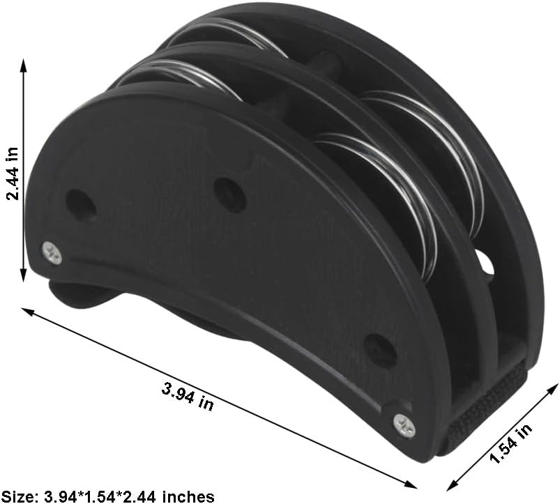 Pandereta de pie, 2 piezas de percusión de pandereta con pedal de pie con cascabel de metal para instrumento de accesorio de batería de guitarra
