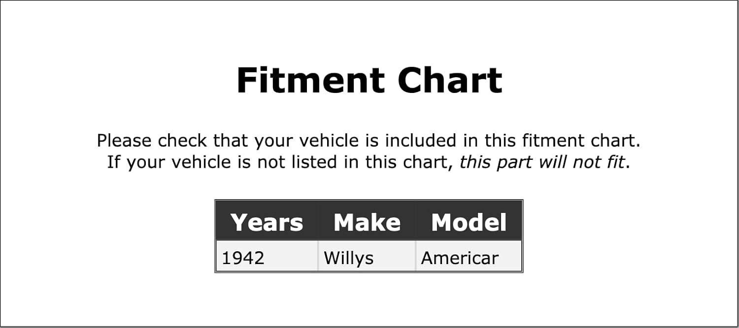 Engine Water Pump Gasket Compatible with Willys Americar 1942 PC-666023