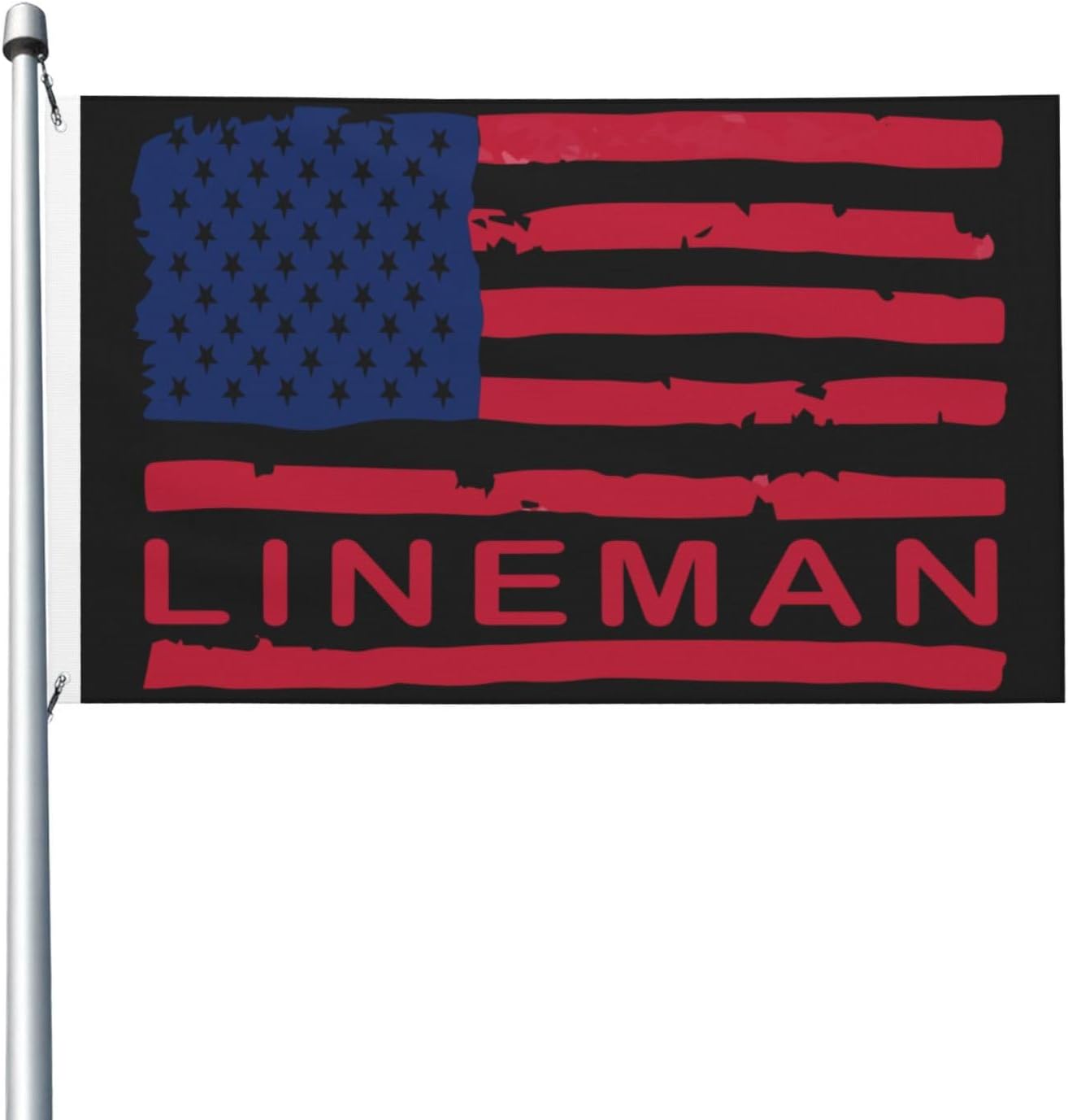 Banderas de liniero de doble cara con bandera de Estados Unidos de 3 x 5 pies, banderas para exteriores, banderas decorativas duraderas para