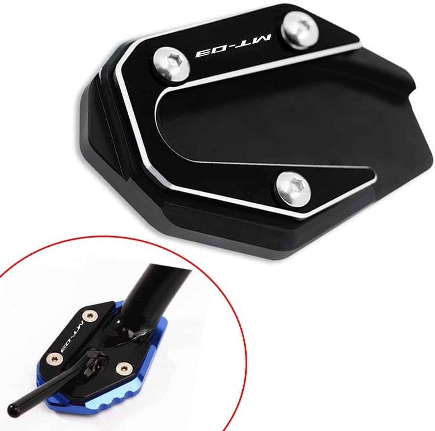 motorcycle side stand pad For Y&AMAHA MT-03 MT 03 MT03 MT-25 R3 R25 2017-2023 Motorcycle CNC Kickstand Foot Side Stand Extension Pad Support Plate