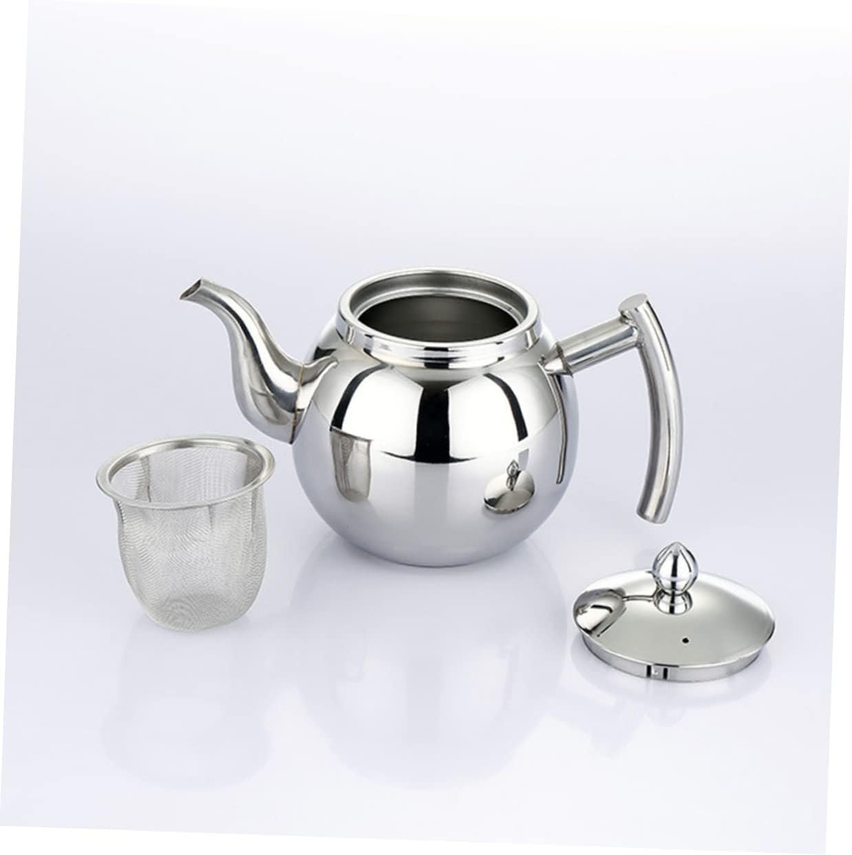 Cabilock Tetera de acero inoxidable Botella de agua de acero inoxidable, hervidor de té, hervidor de agua caliente, jarra de agua de acero