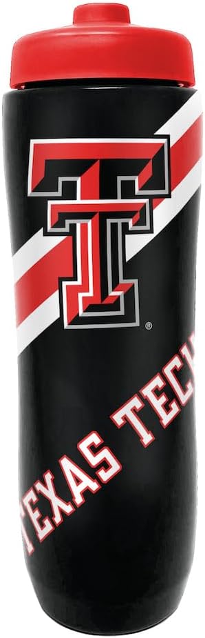 Party Animal NCAA Texas Tech Red Raiders – Botella de agua exprimible